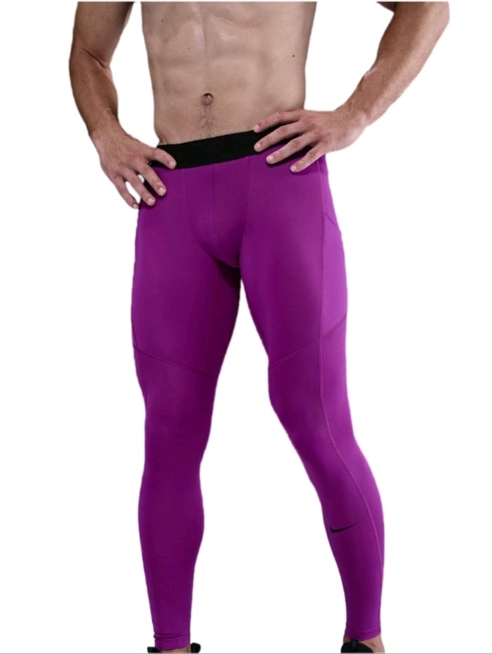 NIKE PRO DRI FIT Fitness Tights Training Legging XL FB7952551 Vivid Purple/Black